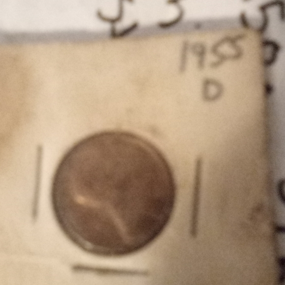 1955 D pennie - Picture 2 of 2